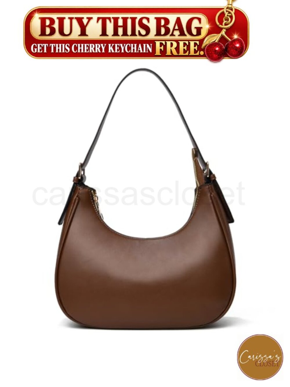 ✨ Crescent Shoulder Bag Vegan Leather Hobo Tote Crossbody Purse for Women